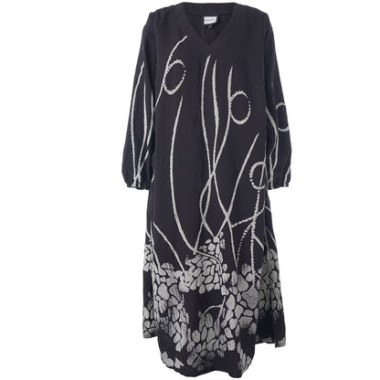 Gozzip Woman GMalene Dress Dress Black with border print