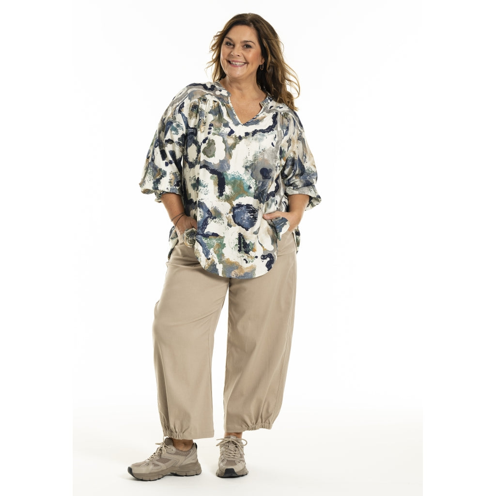 Gozzip Woman GMalina Blouse Blouse Green Print