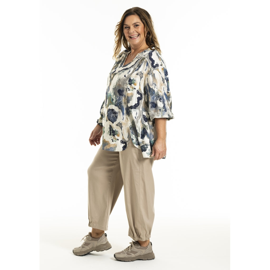 Gozzip Woman GMalina Blouse Blouse Green Print