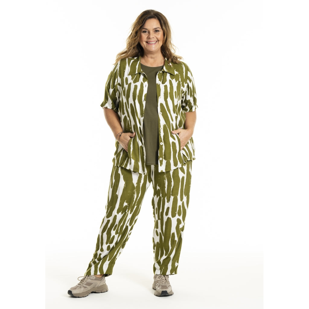 Gozzip Woman GMarlene Blouse Blouse Olive Print