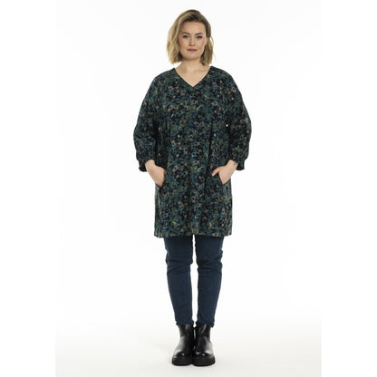Gozzip Woman GMeta Tunic Tunic Green Print