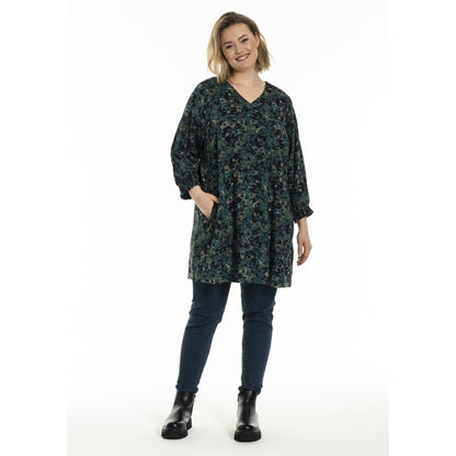 Gozzip Woman GMeta Tunic Tunic Green Print
