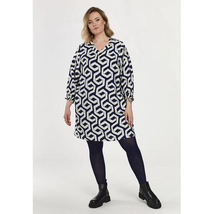 Gozzip Woman GMeta Tunic Tunic Blue offwhite print
