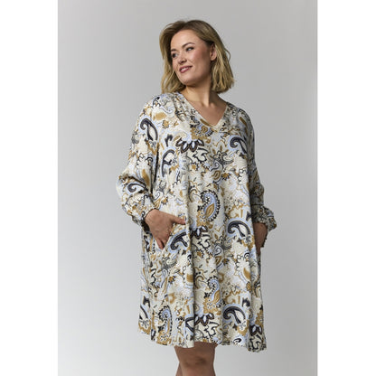 Gozzip Woman GMeta Tunic Tunic Sand with blue print