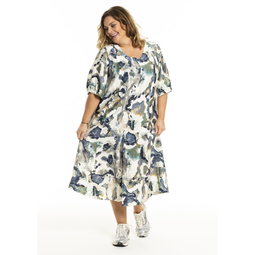 Gozzip Woman GMille Dress Dress Green Print