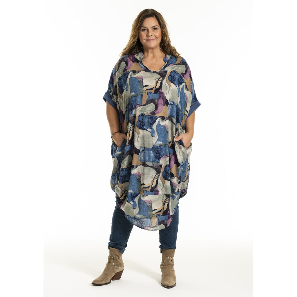 Gozzip Woman GMuna Dress Dress Blue print