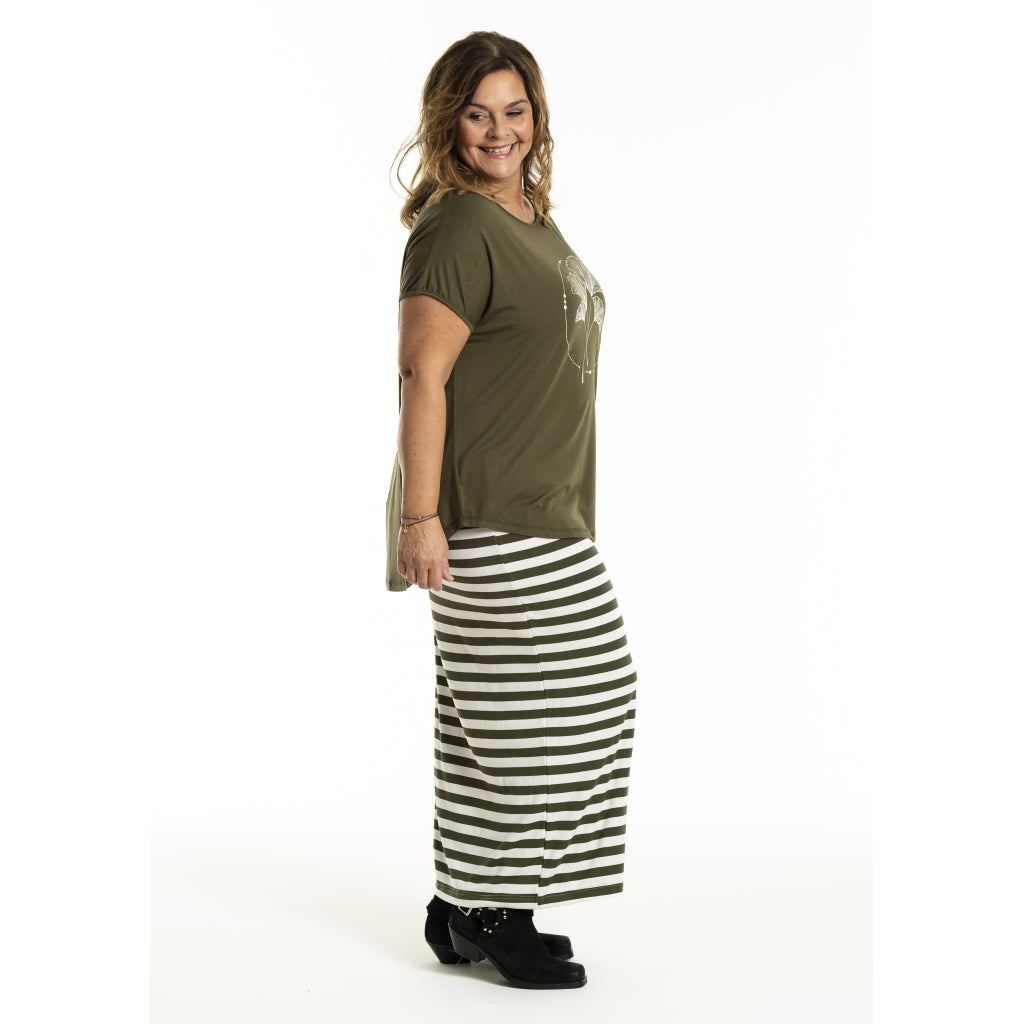 Gozzip Woman GPennie Skirt Skirt Olive stripe