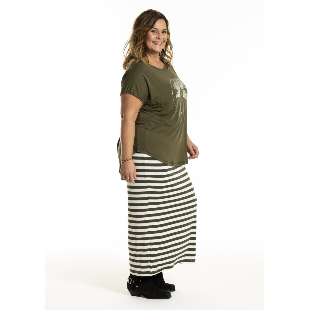 Gozzip Woman GPennie Skirt Skirt Olive stripe