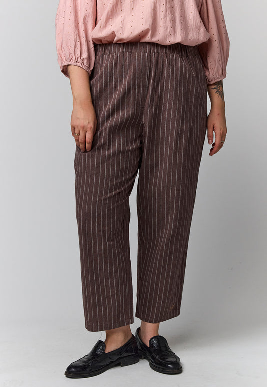 Gozzip Woman GPetra Pants Pants Brown/white stripes