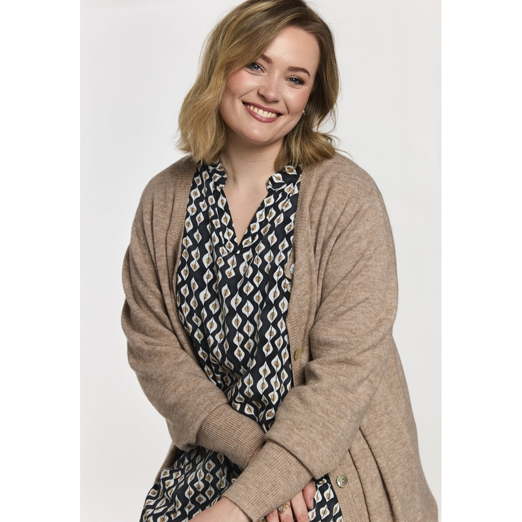 Gozzip Woman GSally Long Cardigan Long Cardigan Sand