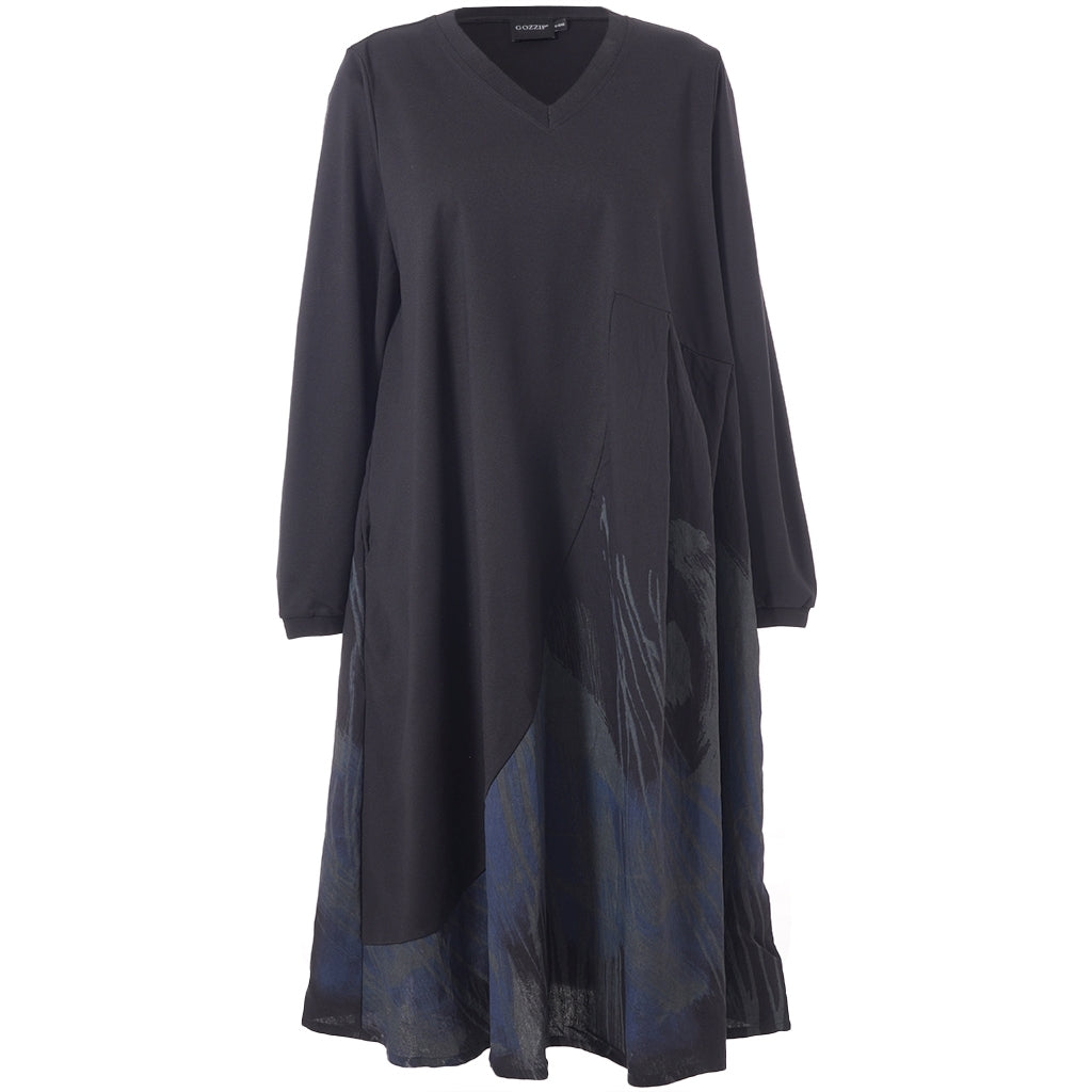 Gozzip Woman GSienna Mix Dress Dress Black