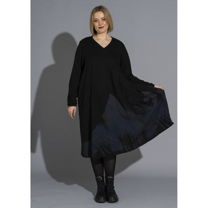 Gozzip Woman GSienna Mix Dress Dress Black