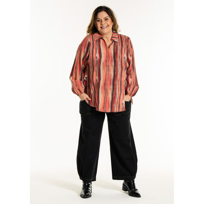 Gozzip Woman GSophia Shirt Blouse Shirt Blouse Red Striped