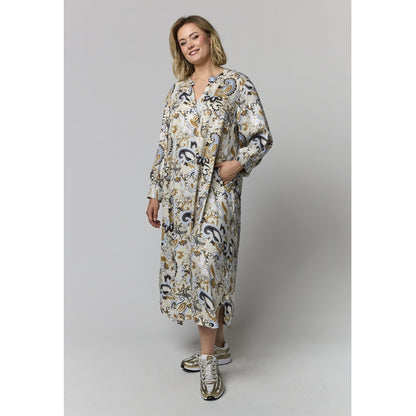 Gozzip Woman GValdis Dress Dress Sand with blue print