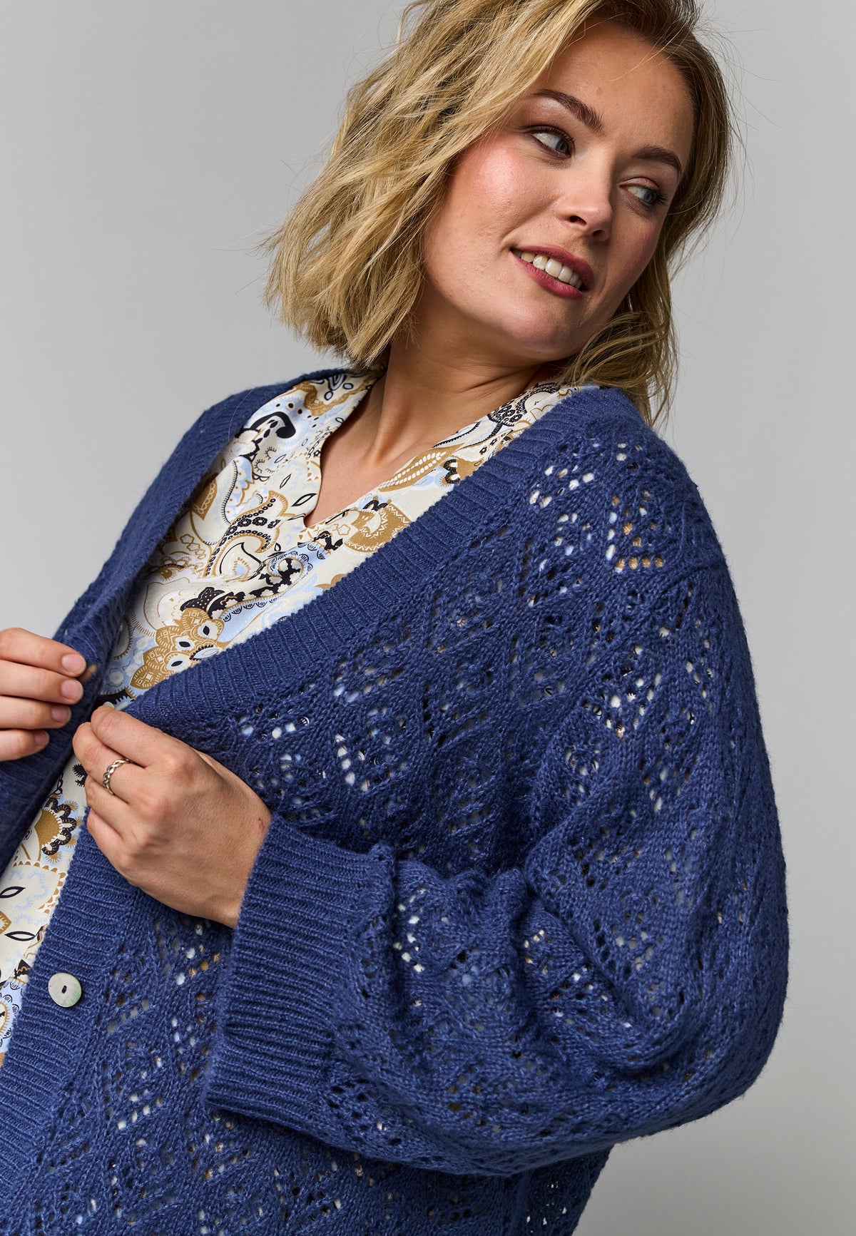 Gozzip Woman GVilda knit cardigan Cardigan Blue