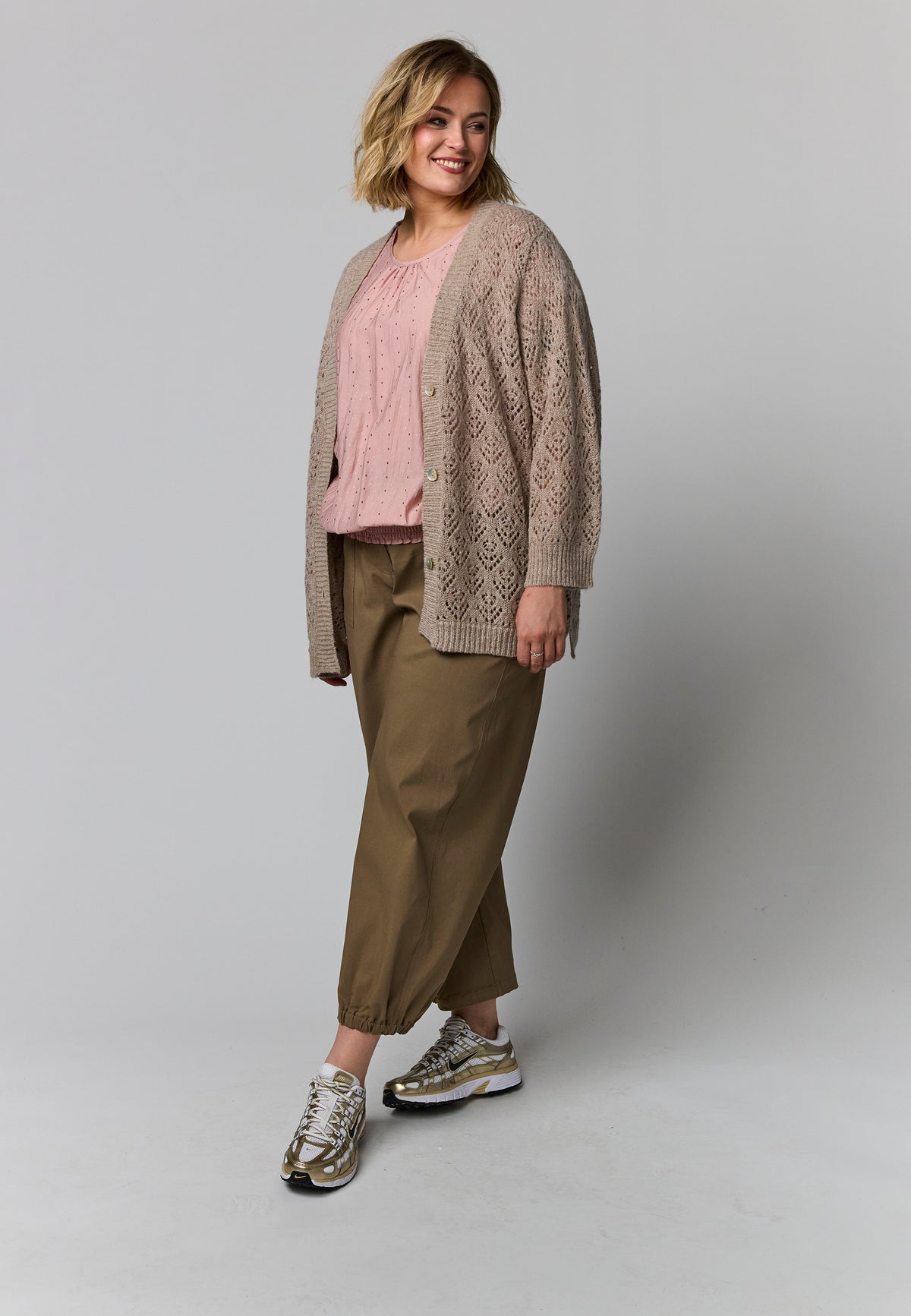 Gozzip Woman GVilda knit cardigan Cardigan Sand