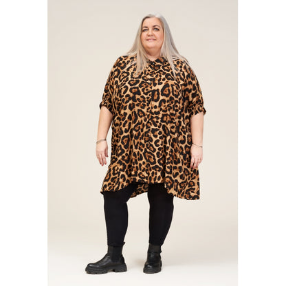 Gozzip Woman Gerda Oversize shirt Tunic Oversize shirt tunic Animal print