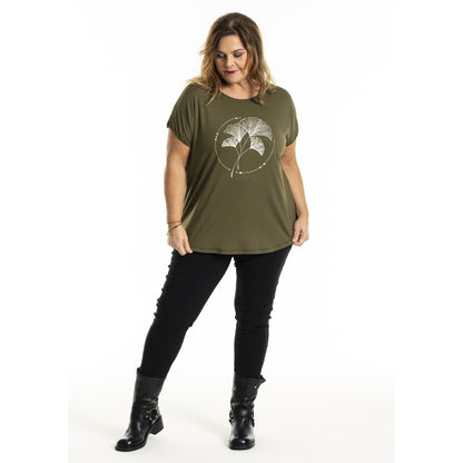 Gozzip Woman Gitte T-shirt with print T-Shirt Olive