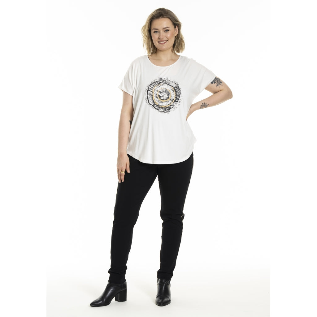 Gozzip Woman Gitte T-shirt with print T-Shirt White