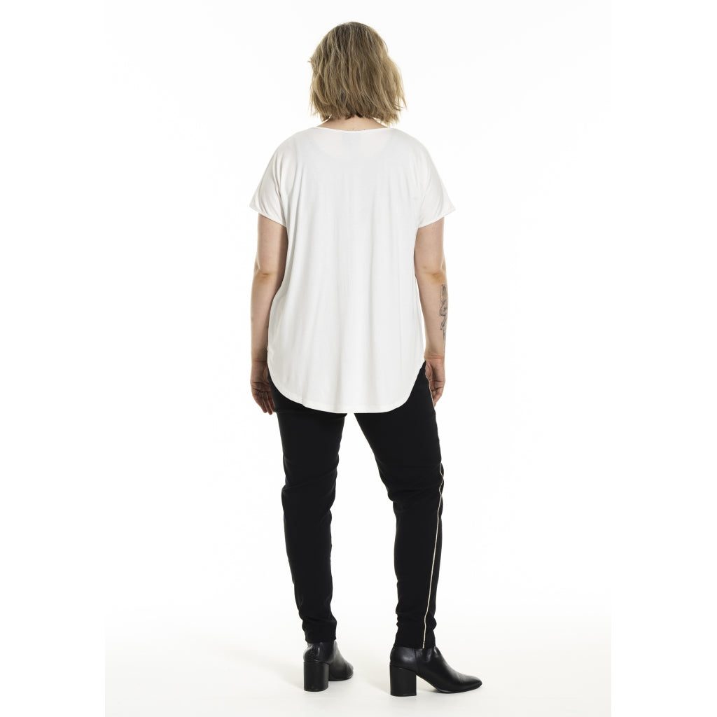 Gozzip Woman Gitte T-shirt with print T-Shirt White