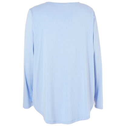 Gozzip Woman Gitte t-shirt with long sleeves T-Shirt 1 Light Blue