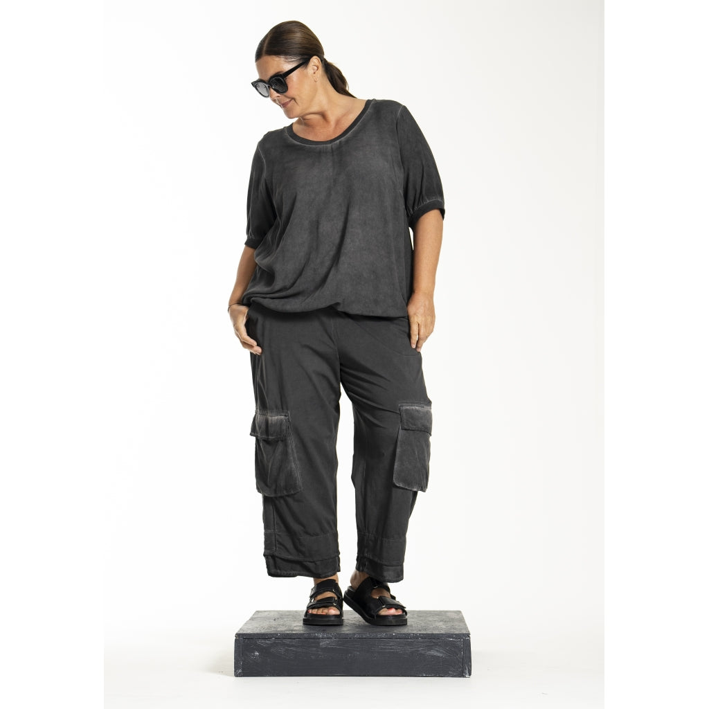 Gozzip Woman Glena Blouse Blouse Washed black