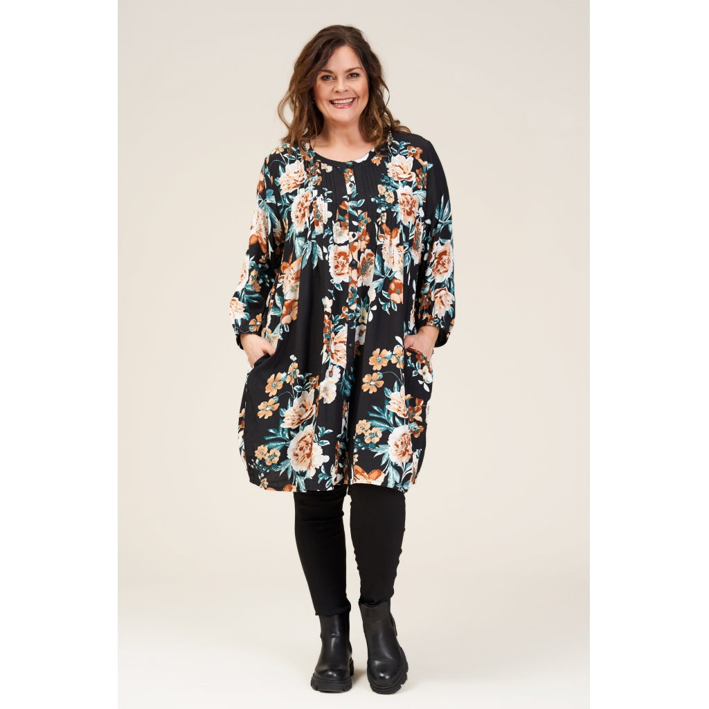 Gozzip Woman Johanne Shirt Tunic Shirt Tunic Black printed