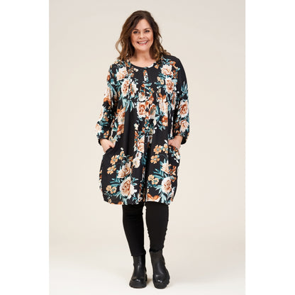 Gozzip Woman Johanne Shirt Tunic Shirt Tunic Black printed