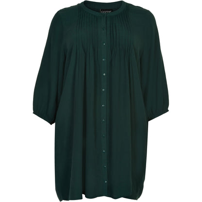 Gozzip Woman Johanne Shirt Tunic Shirt Tunic Bottle Green