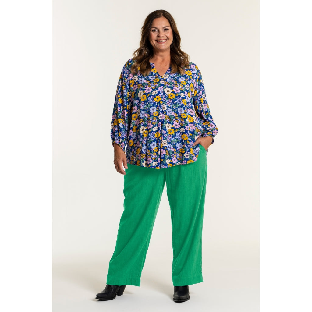 Gozzip Woman Lissi Loose Pants - FLERE FARVER Loose Pant Absinthe Green