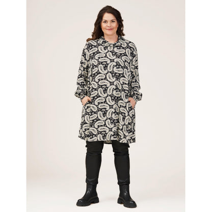 Gozzip Woman Mariann Tunic Tunic Black printed
