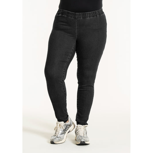 Gozzip Woman Maya Denim Leggings Leggings Black denim