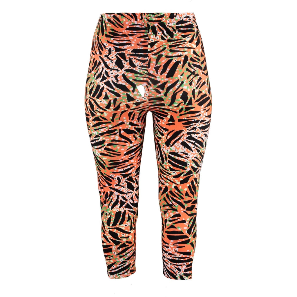 Gozzip Woman Merete 7/8 Leggings 7/8 leggings Coral Muliti Print