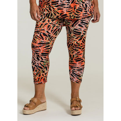 Gozzip Woman Merete 7/8 Leggings 7/8 leggings Coral Muliti Print