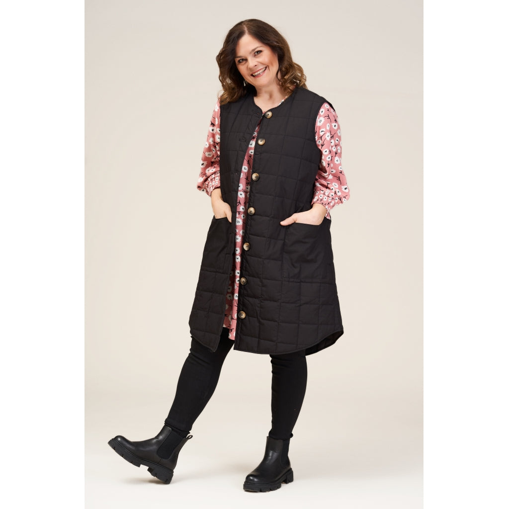 Gozzip Woman Meta Tunic Tunic Dusty Rose printed