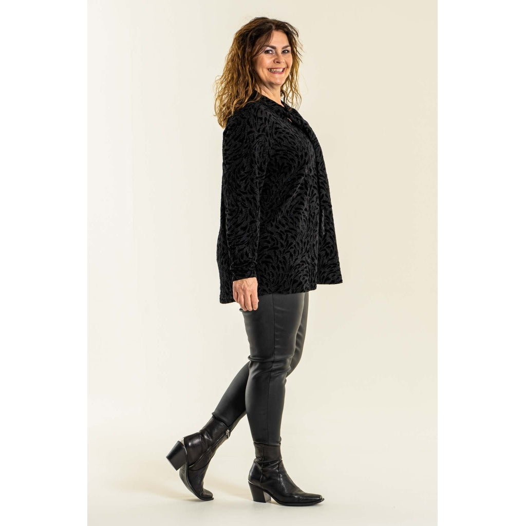 Gozzip Woman Monika Coated Leggings - FLERE FARVER Coated Leggings Black