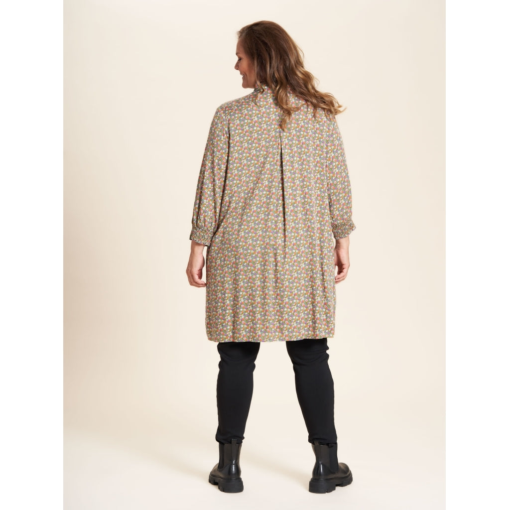 Gozzip Woman Sabina Shirt Tunic Shirt Tunic Gold Olive Printed